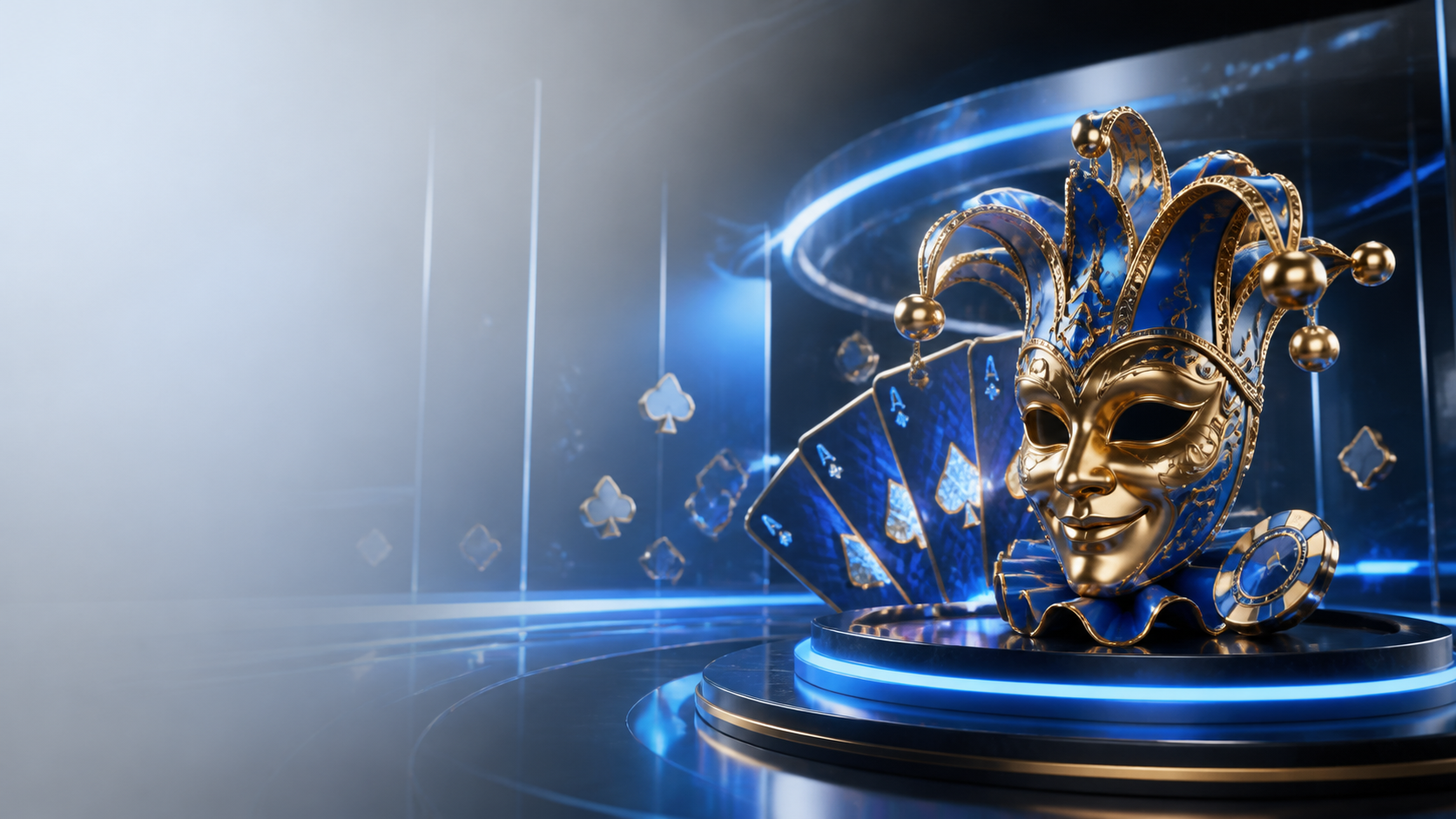 Синяя золотая маска Joy Casino
